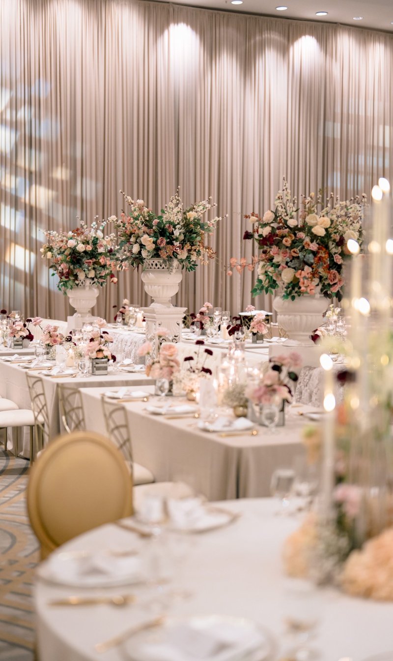 Indian wedding reception florals at the Fairmont Royal York by GPS Decors
