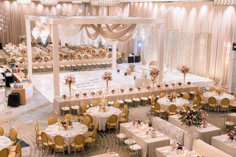 Indian wedding reception at the Fairmont Royal York in Toronto designed by GPS Decors
