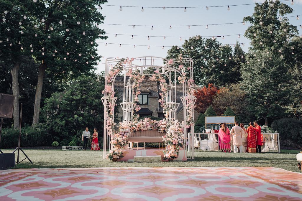 A Mehndi in Bloom, a Floral Wedding at Home and an All-White Reception